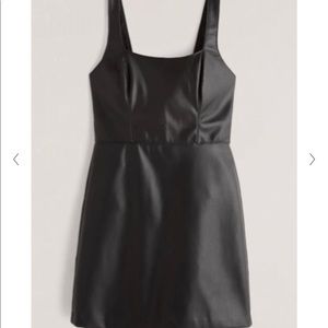 BRAND NEW Black leather dress